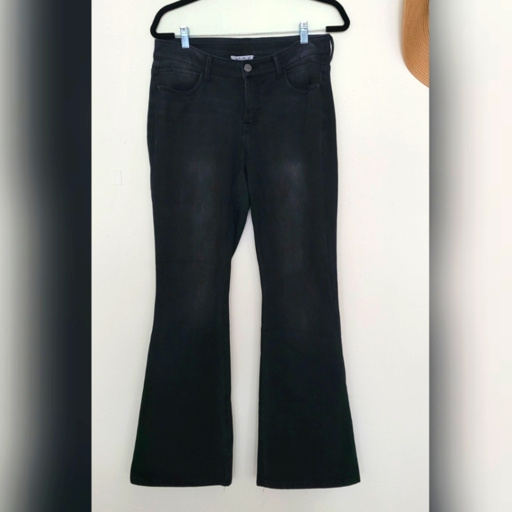 For The Republic Wide Leg Black Jeans